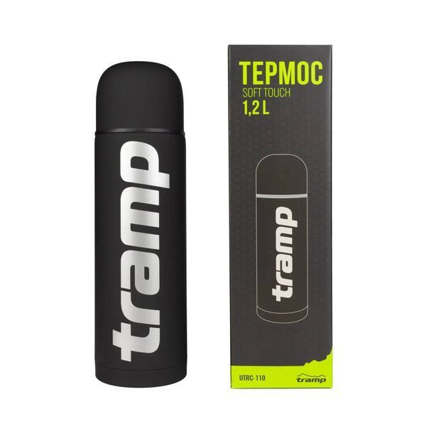 Термос Tramp Soft Touch 1200 мл Чёрный (UTRC-110-black) UTRC-110-black фото