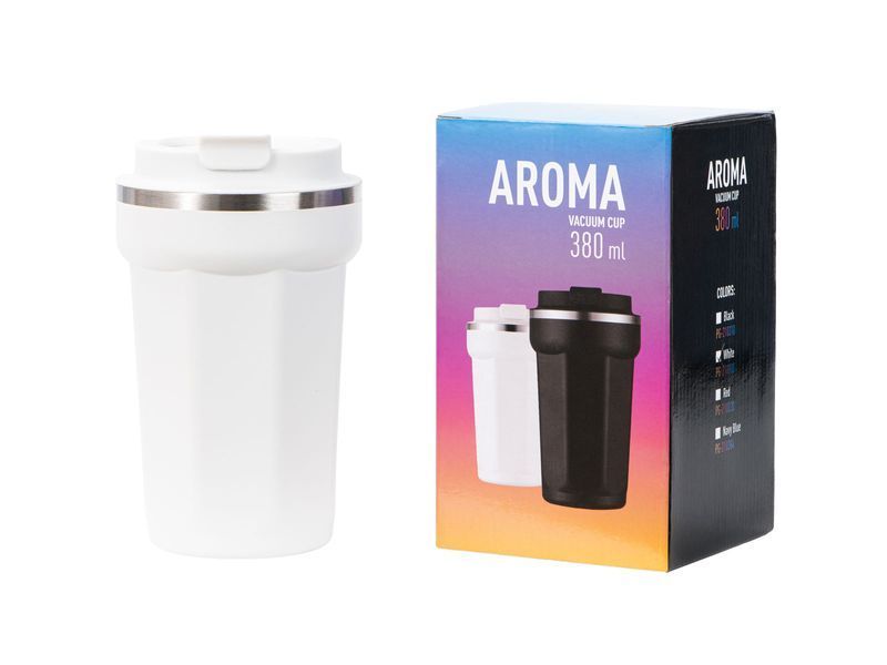Термокружка AROMA 380 мл Белый PG-210300 фото