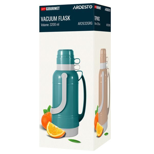 Термос Ardesto Gemini Gourmet 3200 мл Зеленый (AR2632GRG) AR2632GRG фото