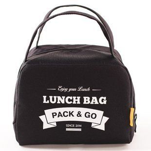 Термосумка Pack&Go Lunch Bag Zip 6 л Чорний (LB606) LB606 фото