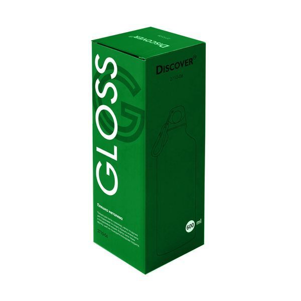Пляшка металева Discover Gloss зелена 2710-06 фото