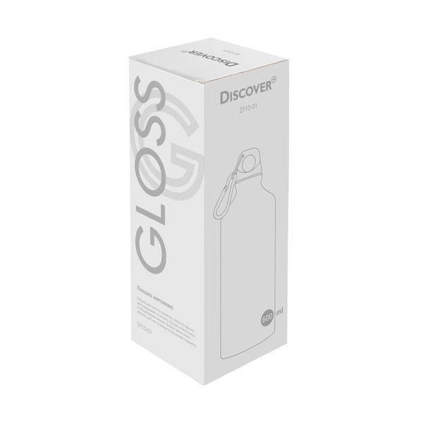 Пляшка металева Discover Gloss біла 600 мл 2710-01 фото