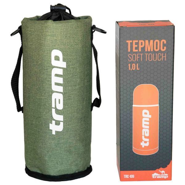 Термочехол Tramp Soft Touch 1000 мл Оливковый TRA-293-olive-melange фото