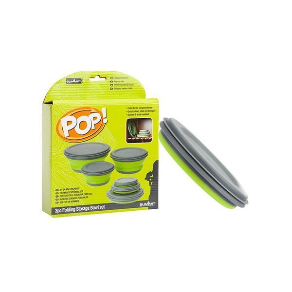 Набор складных мисок Summit Pop Bowl Set Blue/Grey (3 шт.) 666066 фото