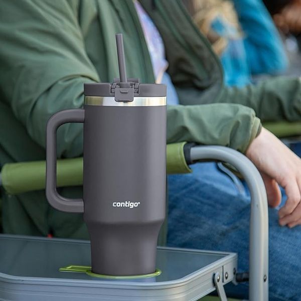Термостакан з трубочкою Contigo Tumbler Streeterville 1182 мл Darkstone (2215285) 2215285 фото