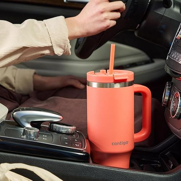 Термостакан з трубочкою Contigo Tumbler Streeterville 1182 мл Coral (2204454) 2204454 фото