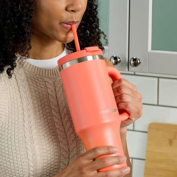 Термостакан з трубочкою Contigo Tumbler Streeterville 1182 мл Coral (2204454) 2204454 фото